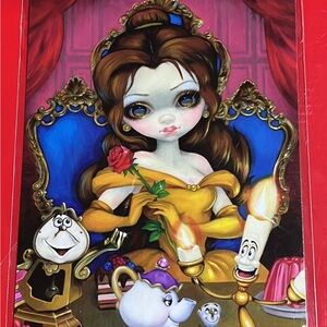 Jasmine Becket Griffith Wonderground Postcard Disney Belle Beauty Beast New!